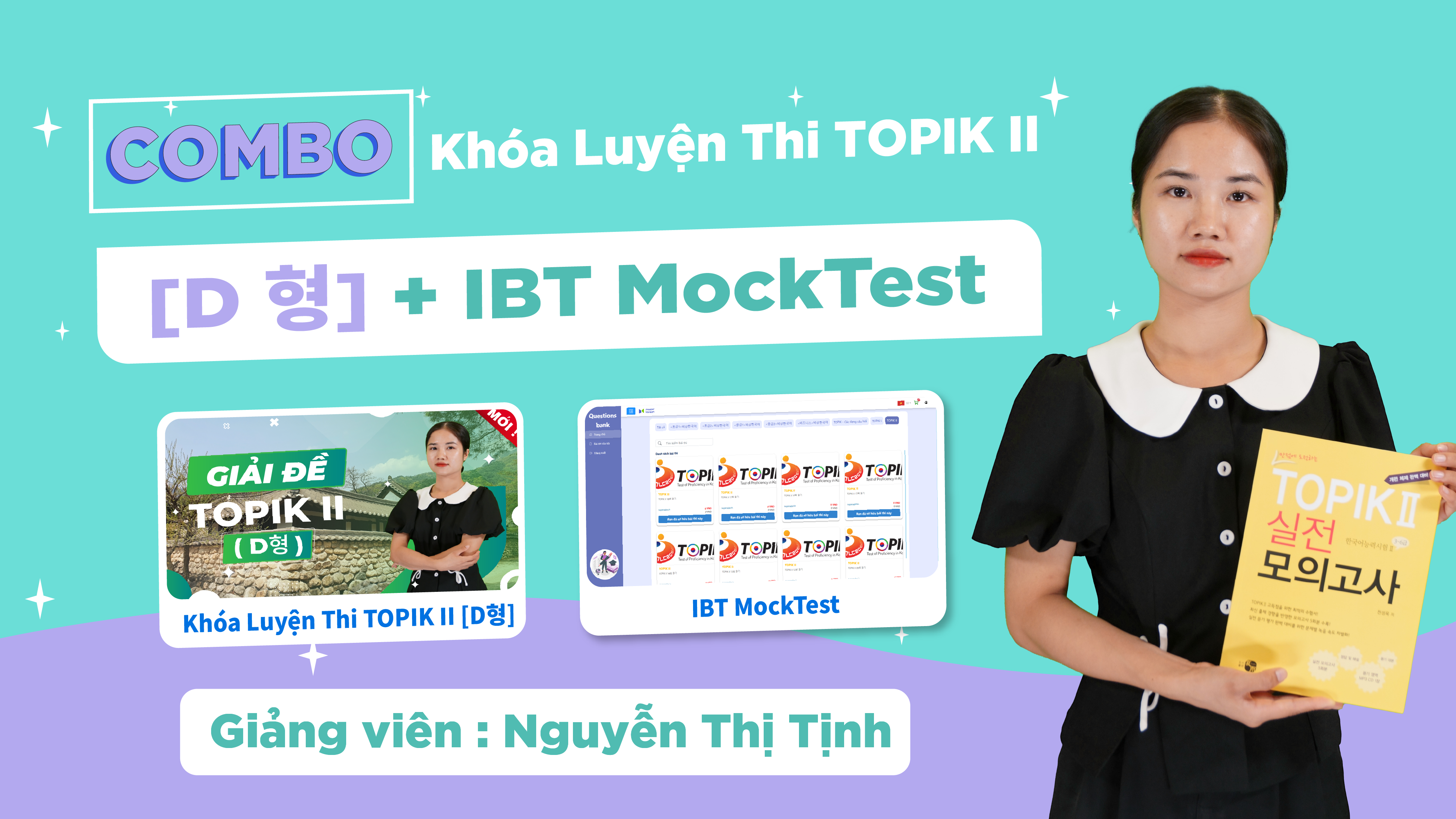 COMBO Khóa Luyện Thi TOPIK II [D형]  + IBT MockTest